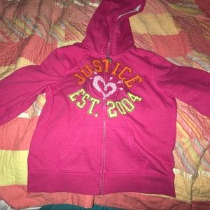 Justice zip up hoodie